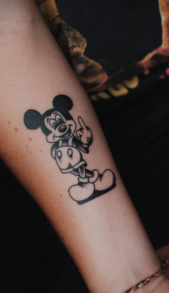 Mickey Mouse - Custom tattoo design by Fig Tree Tattoo Studio in Bali