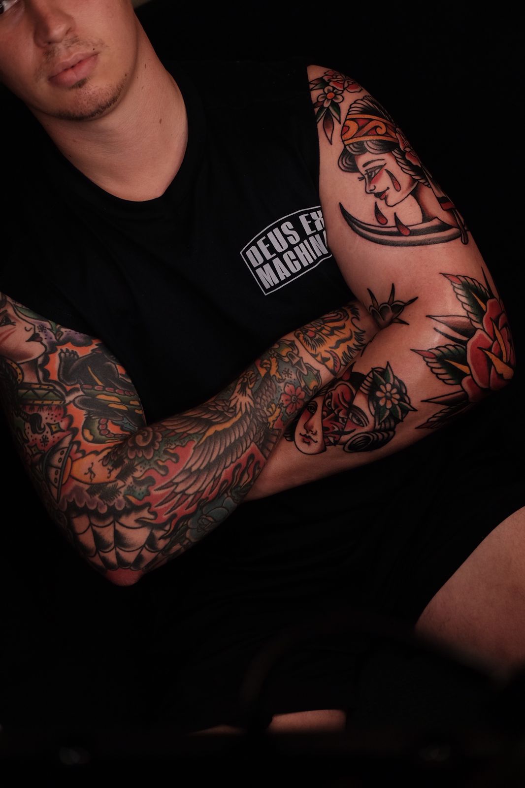 american traditional tatto at fig tree tattoo studio bali