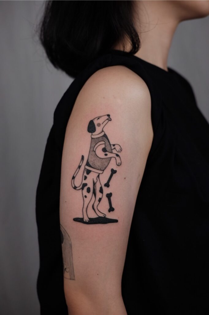 Dog Tattoo - American Traditional Tattoo - August TRD